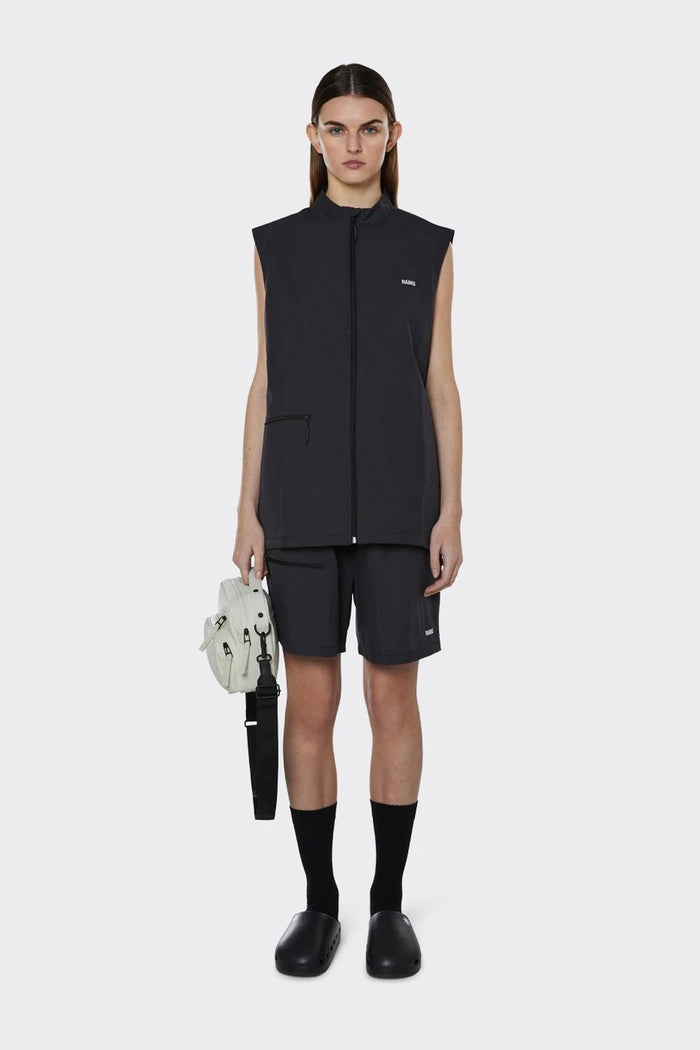 Rains - Woven Vest - Black-Vestes et Manteaux-18670