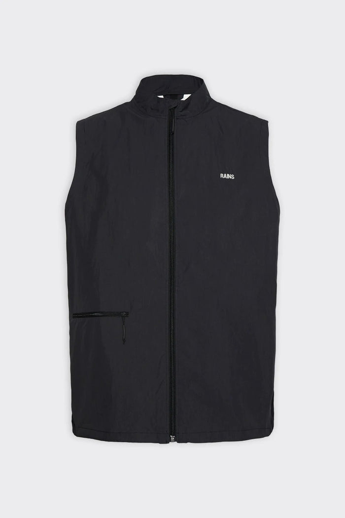 Rains - Woven Vest - Black-Vestes et Manteaux-18670