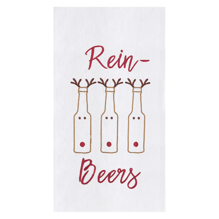A Rein Beers Flour Sack Kitchen Towel.