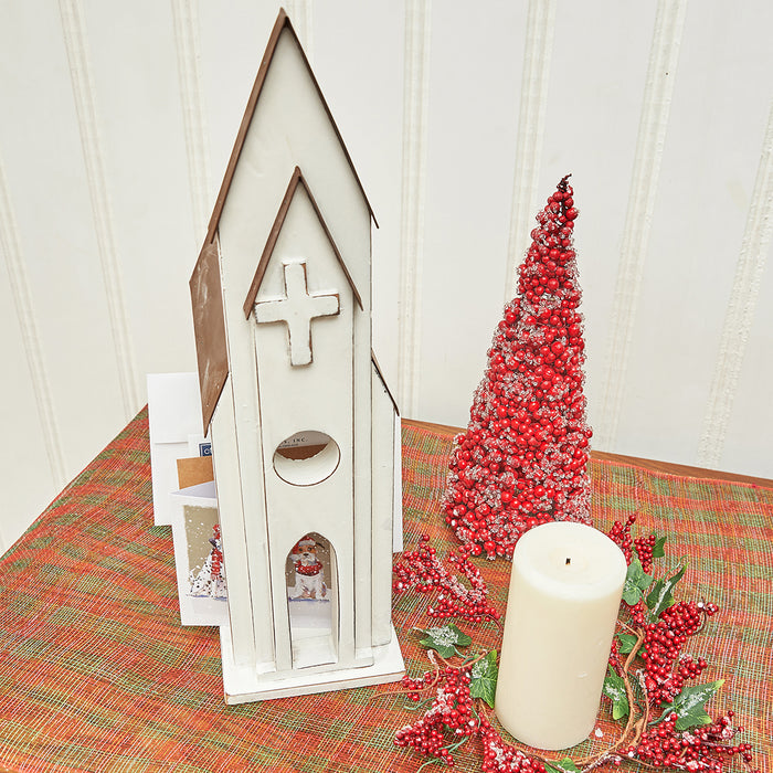 A Rustic Church Card Holder.