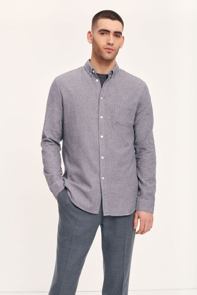 Samsoe Samsoe - Liam Ba Shirt 11245 - Slate Gray-Chemises-11245