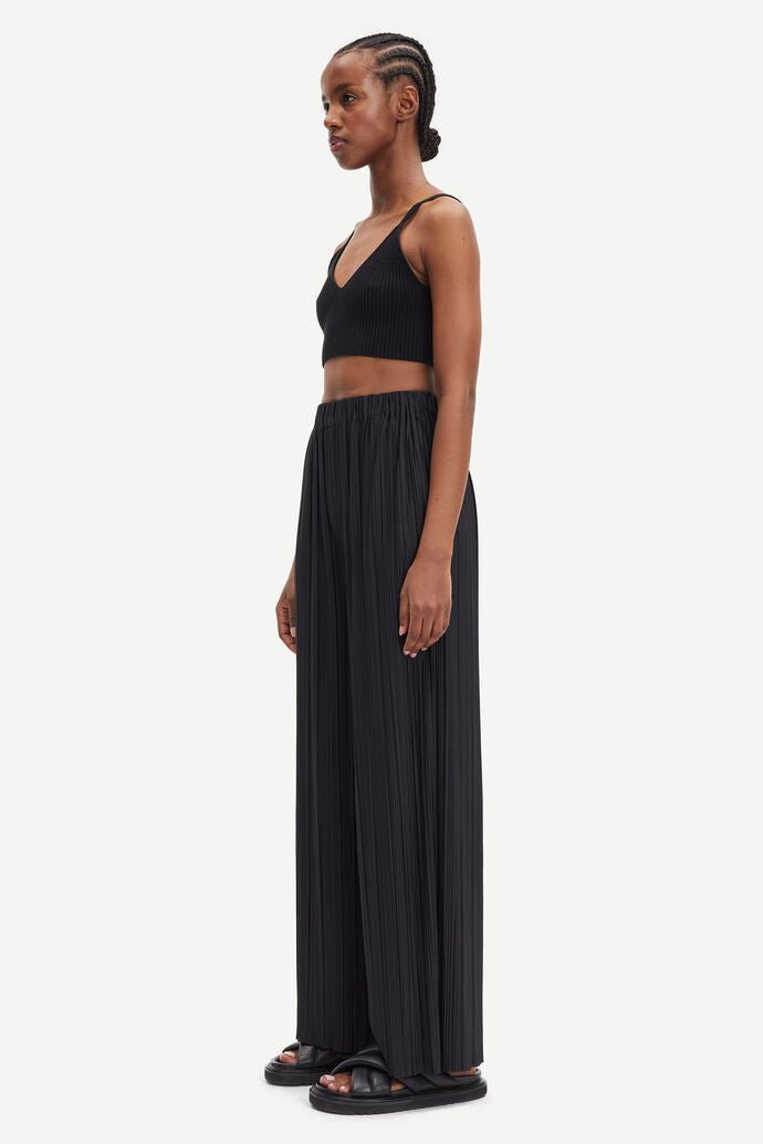 Samsoe Samsoe Femme - Uma Trousers 10167 Black - Pantalon Fluide Noir-Jupes et Pantalons-F21200187