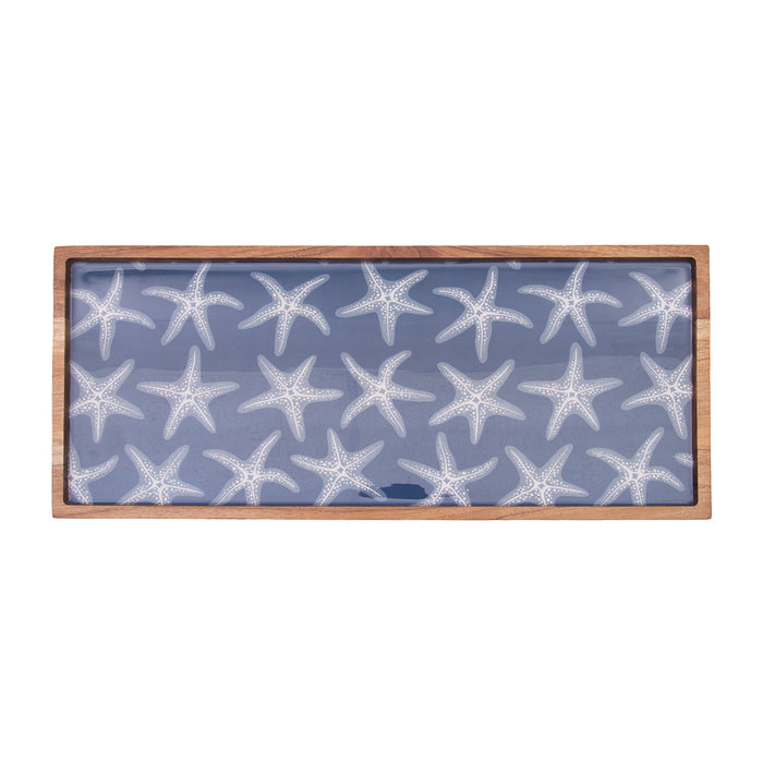 A Sea Star Acacia Wood Server.