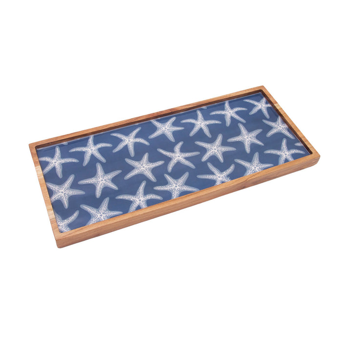 A Sea Star Acacia Wood Server.