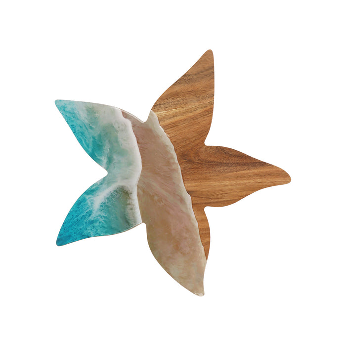 A Sea Star Wave Mango Wood Server.