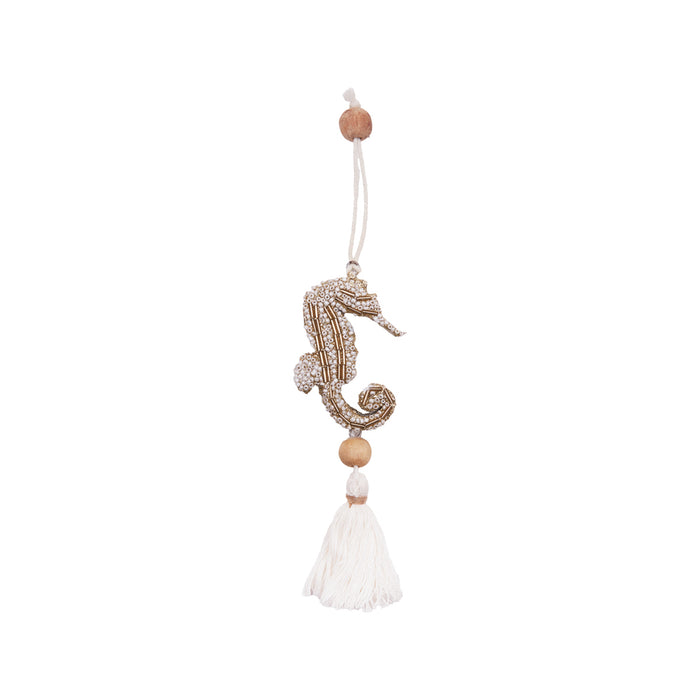 A Seahorse With Fringe Ornament.