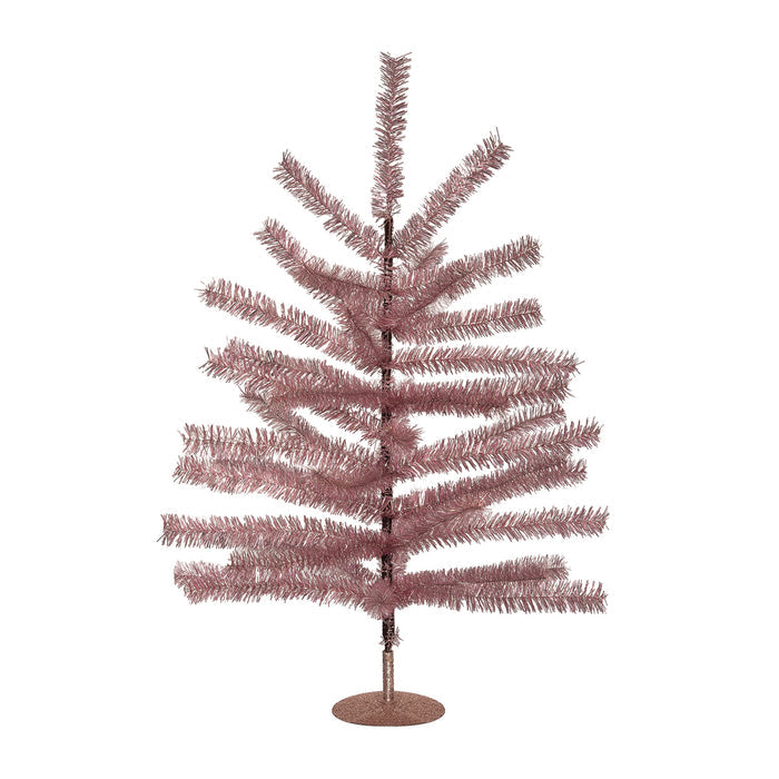 A Shimmer Pink Tinsel Tree.