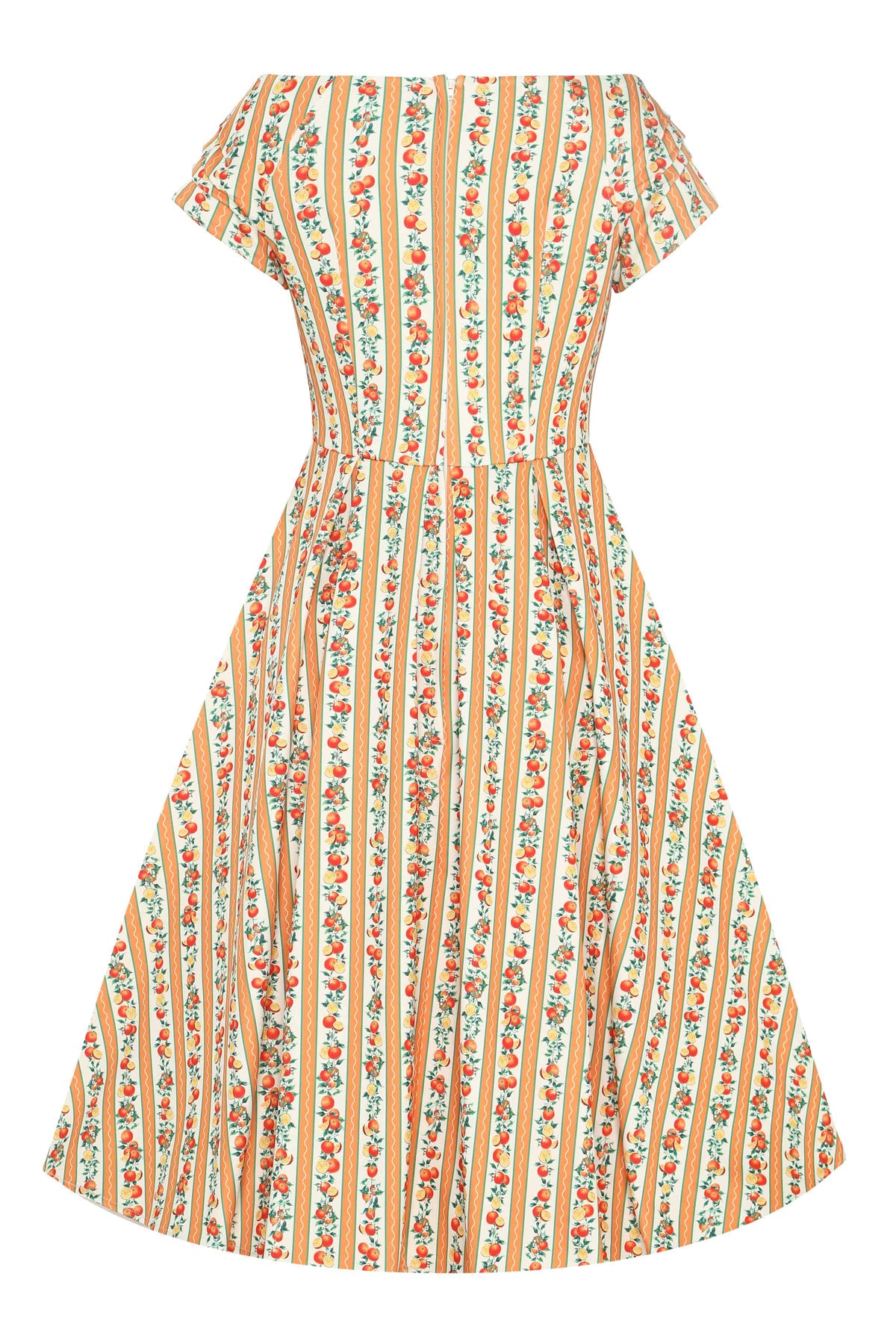Lily Sicilian Orange Stripe Swing Dress