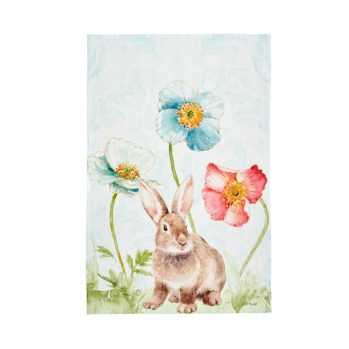 A Sitting Bunny Printed Kitchen Towel.