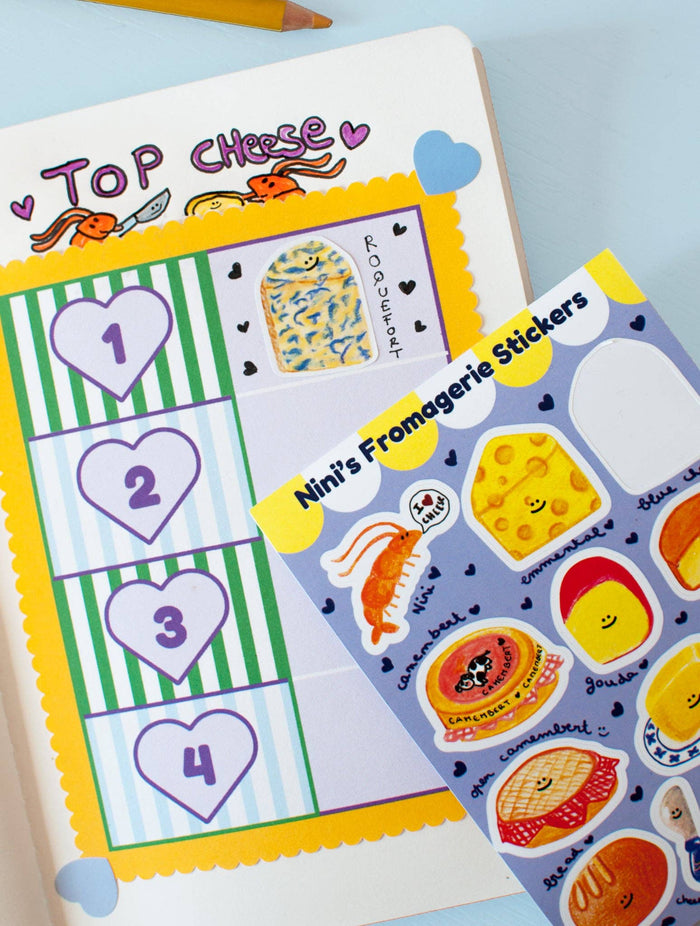 Studio Narine - Cheese Lover – A6 Sticker Sheet