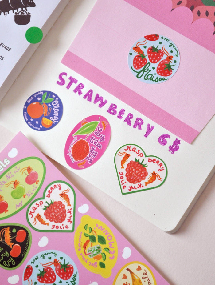 Studio Narine - Fruit Labels– A6 Sticker Sheet