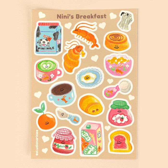 Studio Narine - The Breakfast Club - A6 Sticker Sheet