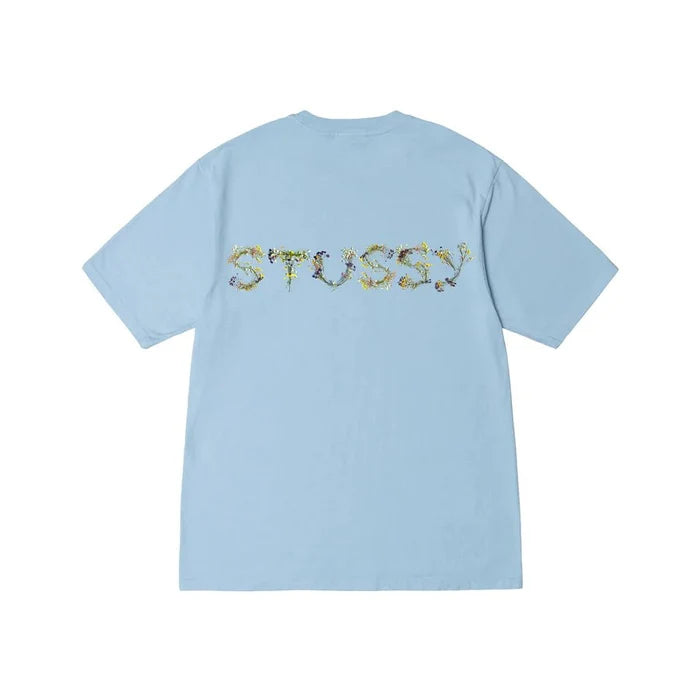 Stussy - Bokay Pigment Dyed tee - Sky Blue-T-shirts-1904881