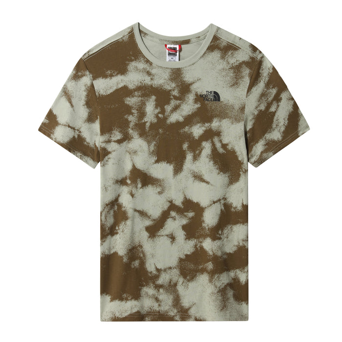 The North Face - M S/S Redbox Tee - Military Olive Retro Dye Print-T-shirts-NF0A2TX253M1