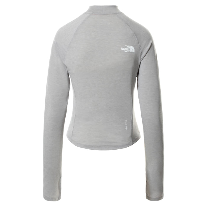 The North Face - W Tekware Long Sleeve Top - Meld Grey Heather-Tops-NF0A5GGJDV9