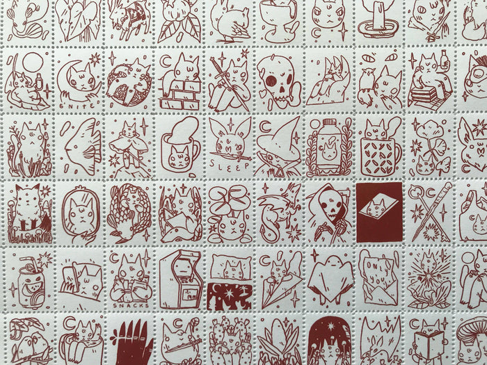 The Portland Stamp Company - Creatures by Deth P. Sun - Lick & Stick Stamps