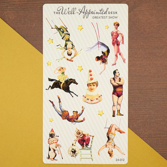 The Well-Appointed Desk - Greatest Show Circus Sticker Sheet (24-012)