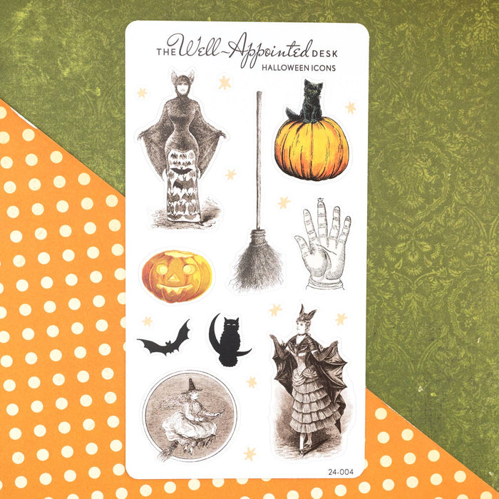 The Well-Appointed Desk - Halloween Icons Sticker Sheet (24-004)
