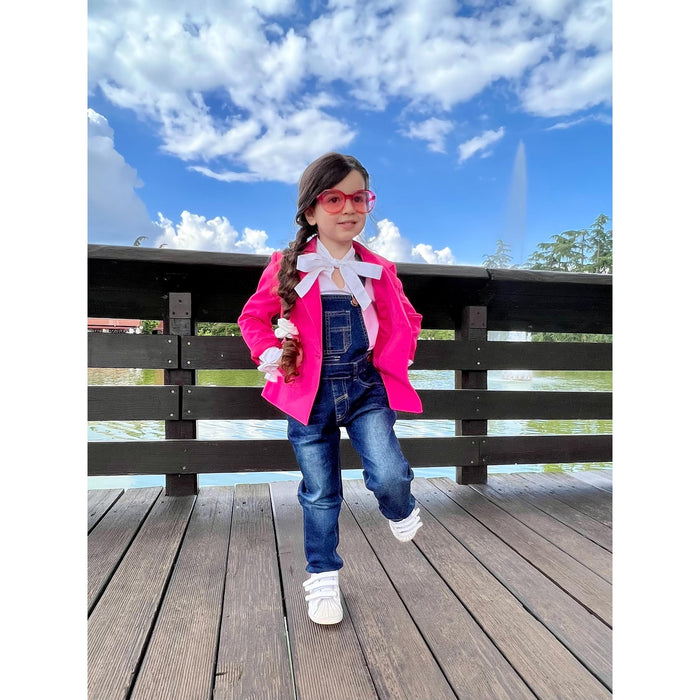 Toddler Adjustable Washed Slim Blue Jeans Overalls