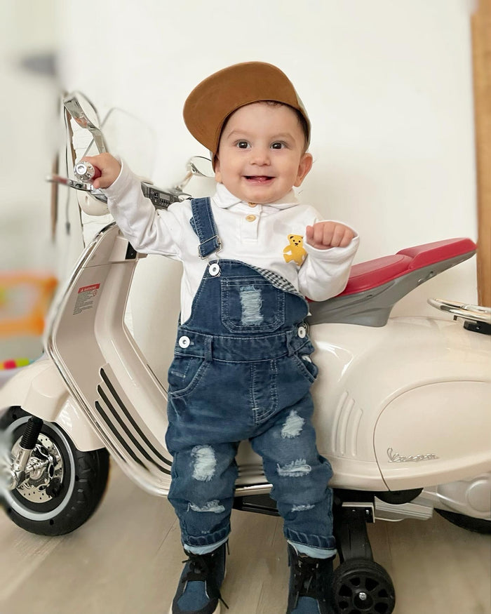 Toddler Boys Girls Cute Bear Shirt Baby Long Sleeve Polo