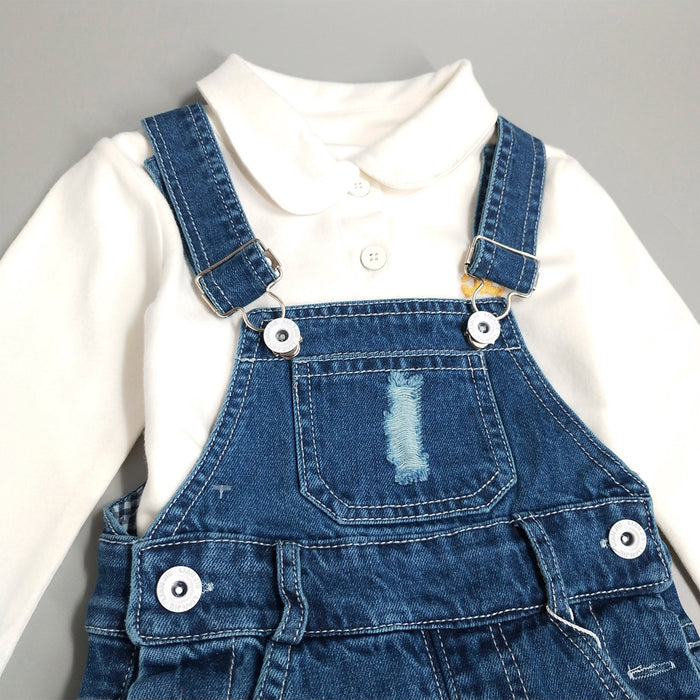 Toddler Boys Girls Cute Bear Shirt Baby Long Sleeve Polo