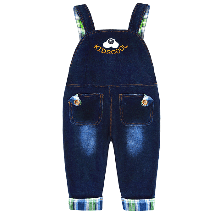 Toddler Cartoon Dog Overalls Green T-shirt Set