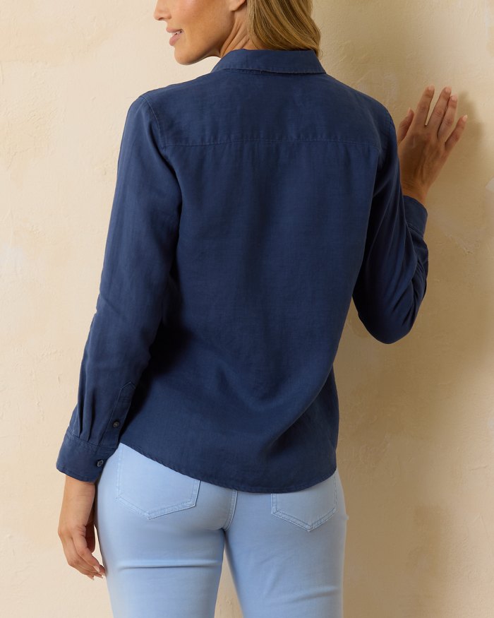 TOMMY BAHAMA COASTALINA RELAXED WOMANS LONG SLEEVE