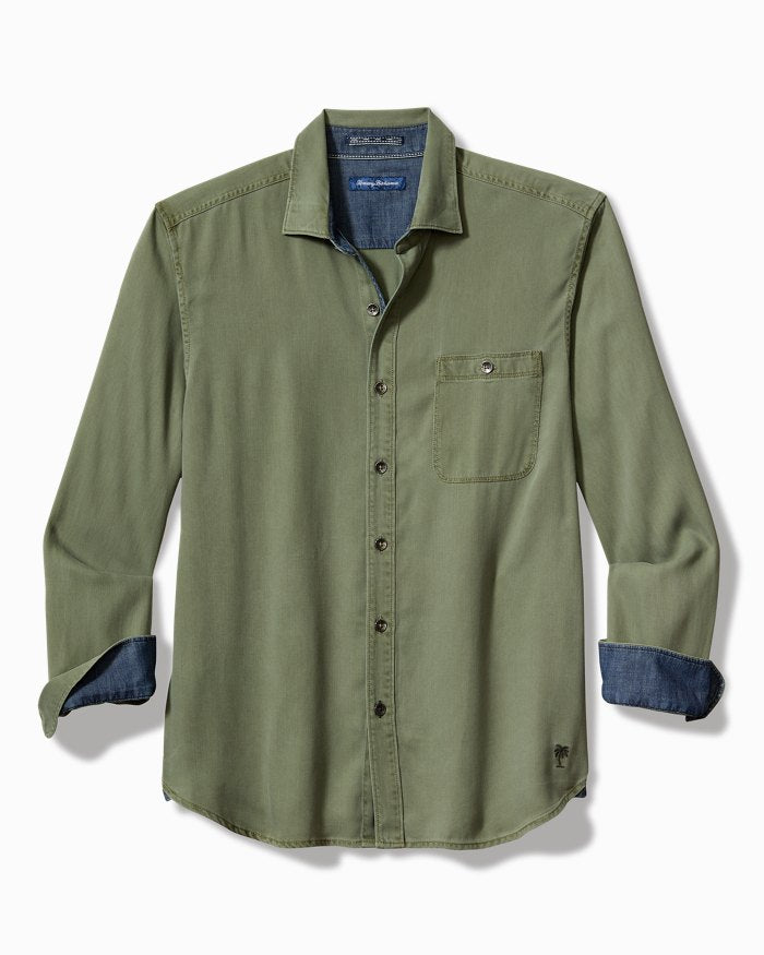 TOMMY BAHAMA OCEAN WASH TWILL LONG SLEEVE SHIRT