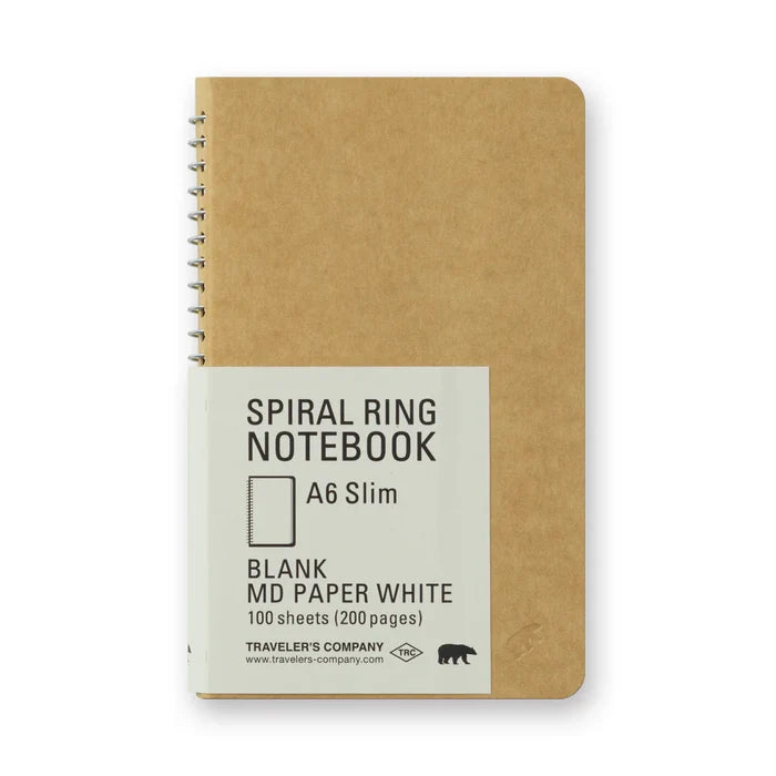 TRAVELER'S Company Blank MD White Paper Spiral Ring Notebook