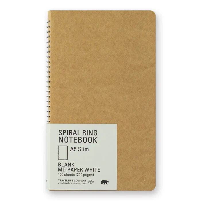 TRAVELER'S Company Blank MD White Paper Spiral Ring Notebook