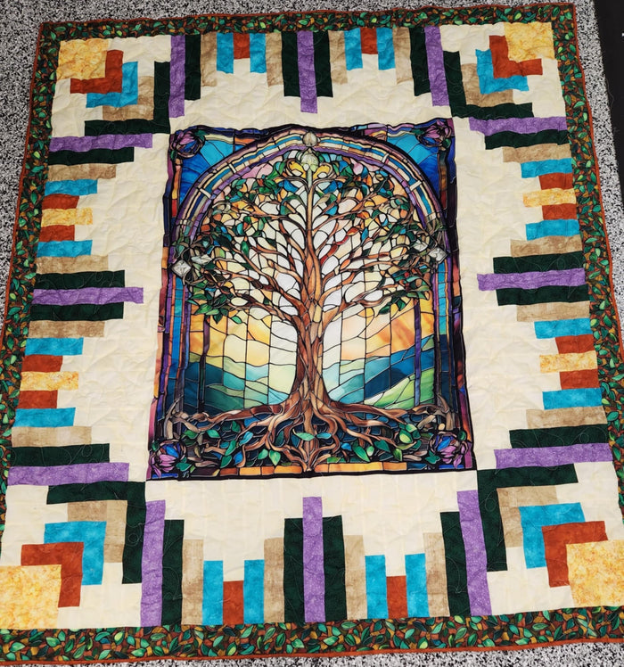 Tree of Life throw sized quilt