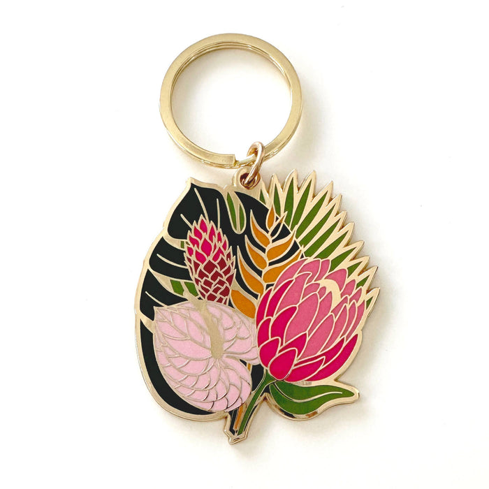 Tropical Bouquet Flower Keychain