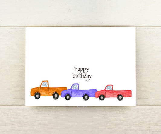 Trucks Birthday Card
