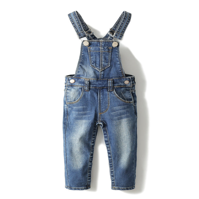 Unisex Baby Kids Toddler Slim Cute Denim Dungaree Jean Overalls