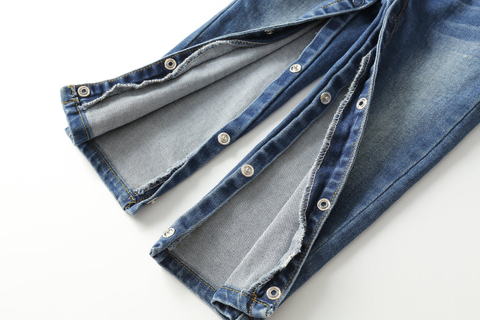 Unisex Baby Kids Toddler Slim Cute Denim Dungaree Jean Overalls