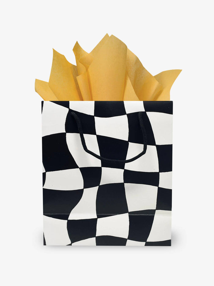 Warped Check Gift Bag