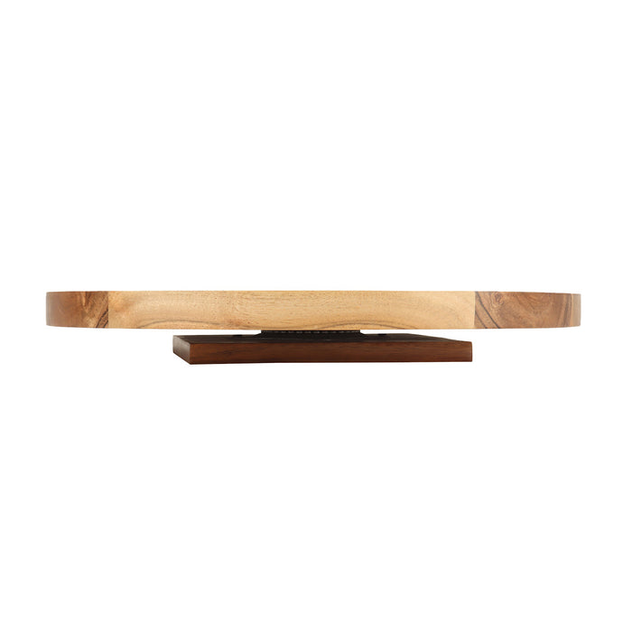 A Wave Acacia Wood Lazy Susan.