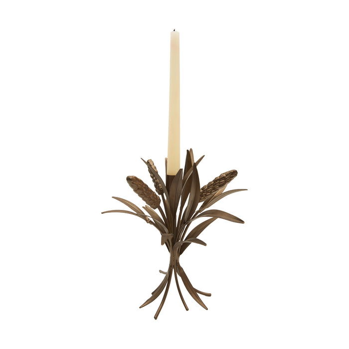 A Wheat Metal Taper Candle Holder.