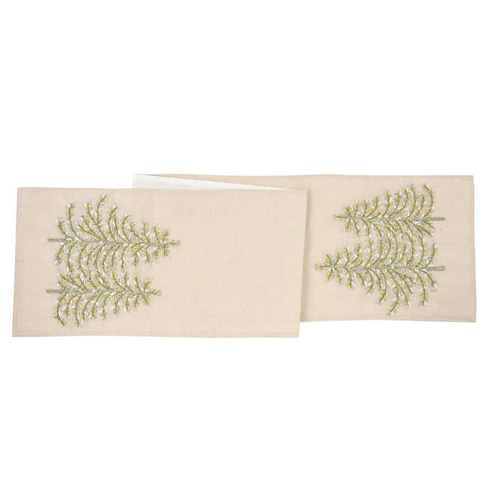 A Winter Garden Ribbon Art Runner.