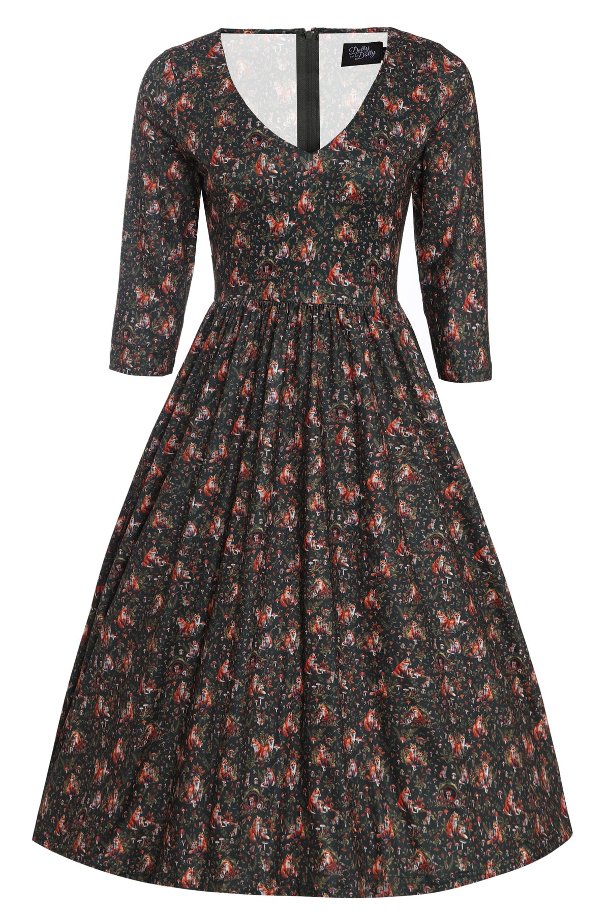 Billie Woodland Fox Den Print Dress