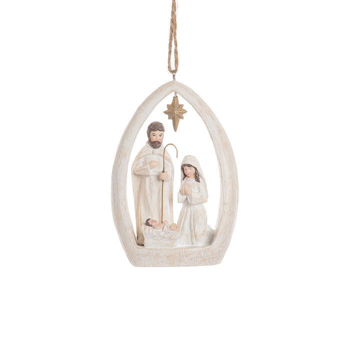 A Woodland Nativity Ornament.