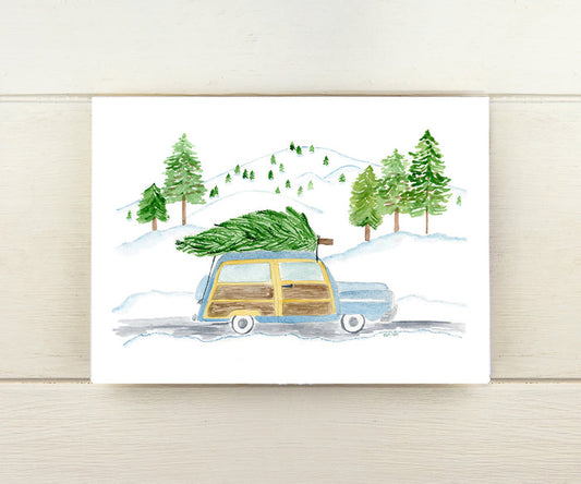 Woody Wagon Holiday Card