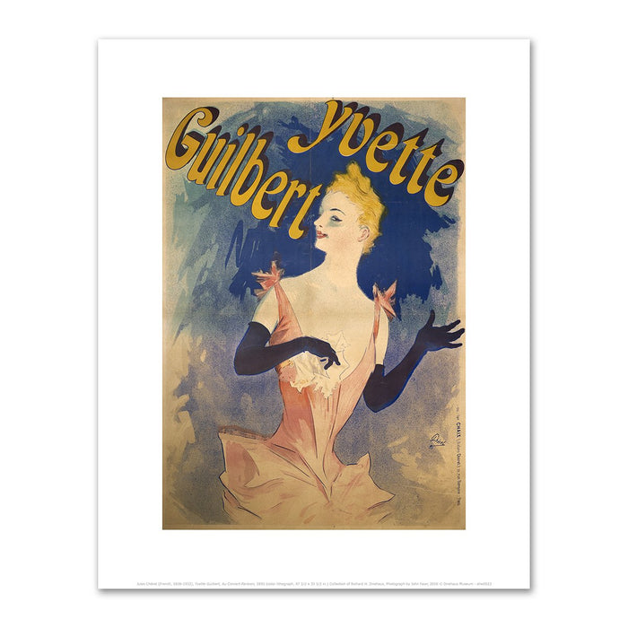 Jules ChÃ©ret, Yvette Guilbert, Au Concert Parisien, Fine Art Prints in various sizes by Museums.Co